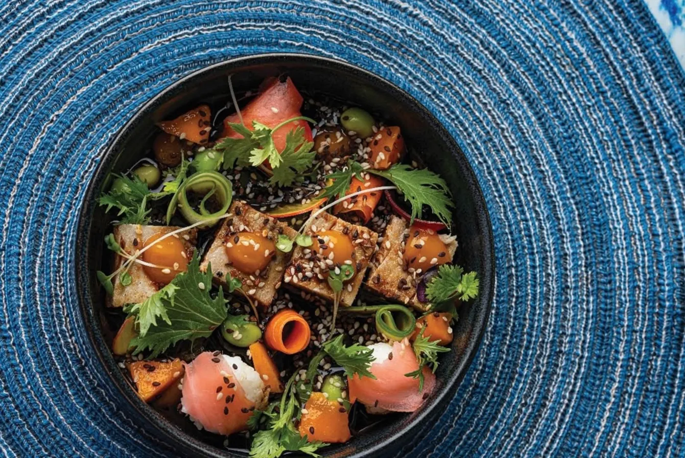 Only BLU underwater dining coral reef